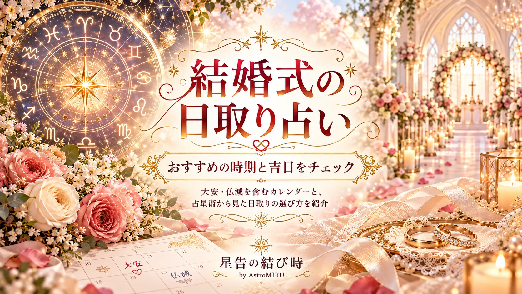 結婚式の日取りはいつがいい？おすすめの時期と決め方｜結婚式の日取り占い
